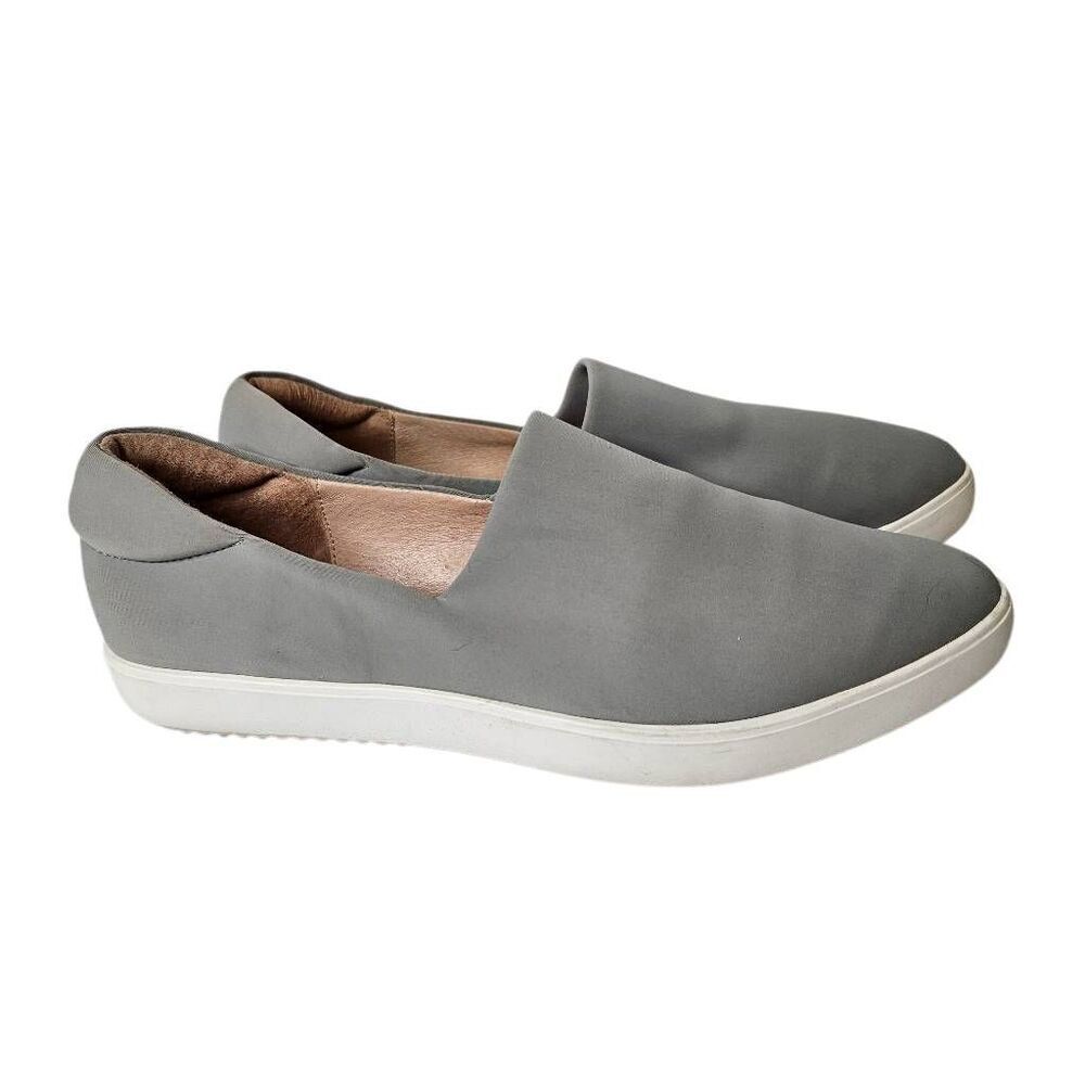 J/Slides Dibbie slip on sneakers, gray neoprene. Size 10.